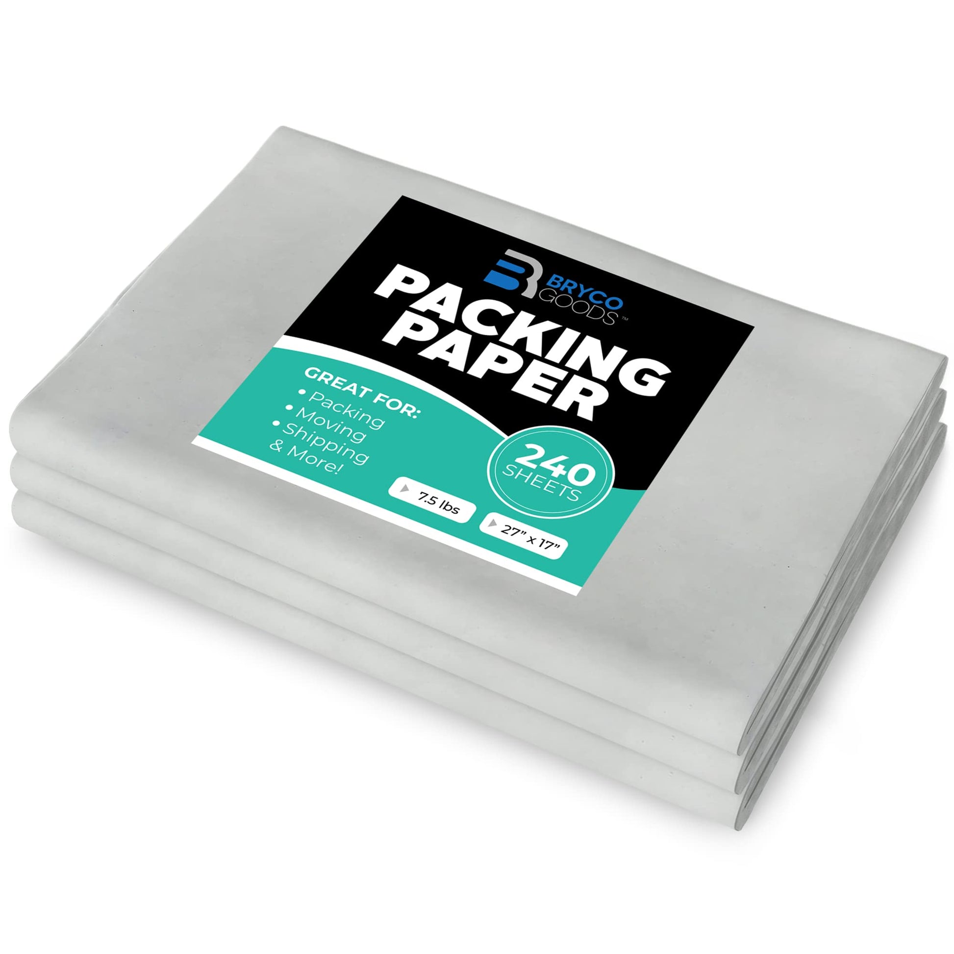 Moving Packing Paper Newsprint Packing Paper 7.5 Lbs - 240 Sheets 17x27 ...